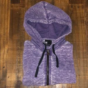 Distressed Purple Zip Hoodie